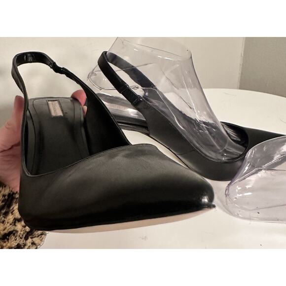 BCBGeneration Slingback Heels Pointed Toe Black Sz 9.5 M Whimsigoth Rebel Chic - Picture 11 of 14